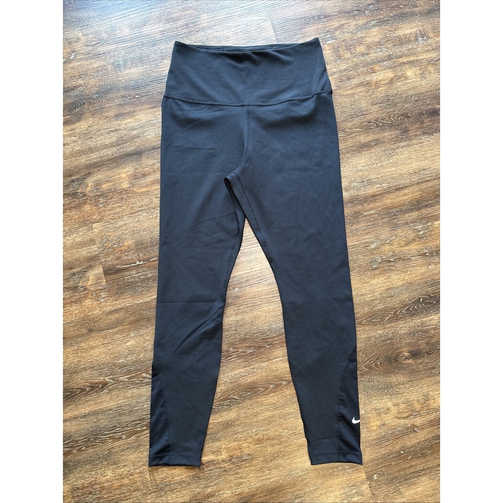 Womens Nike Leggings Black Medium Dri-Fit Mesh Activewear Training Yoga Pants